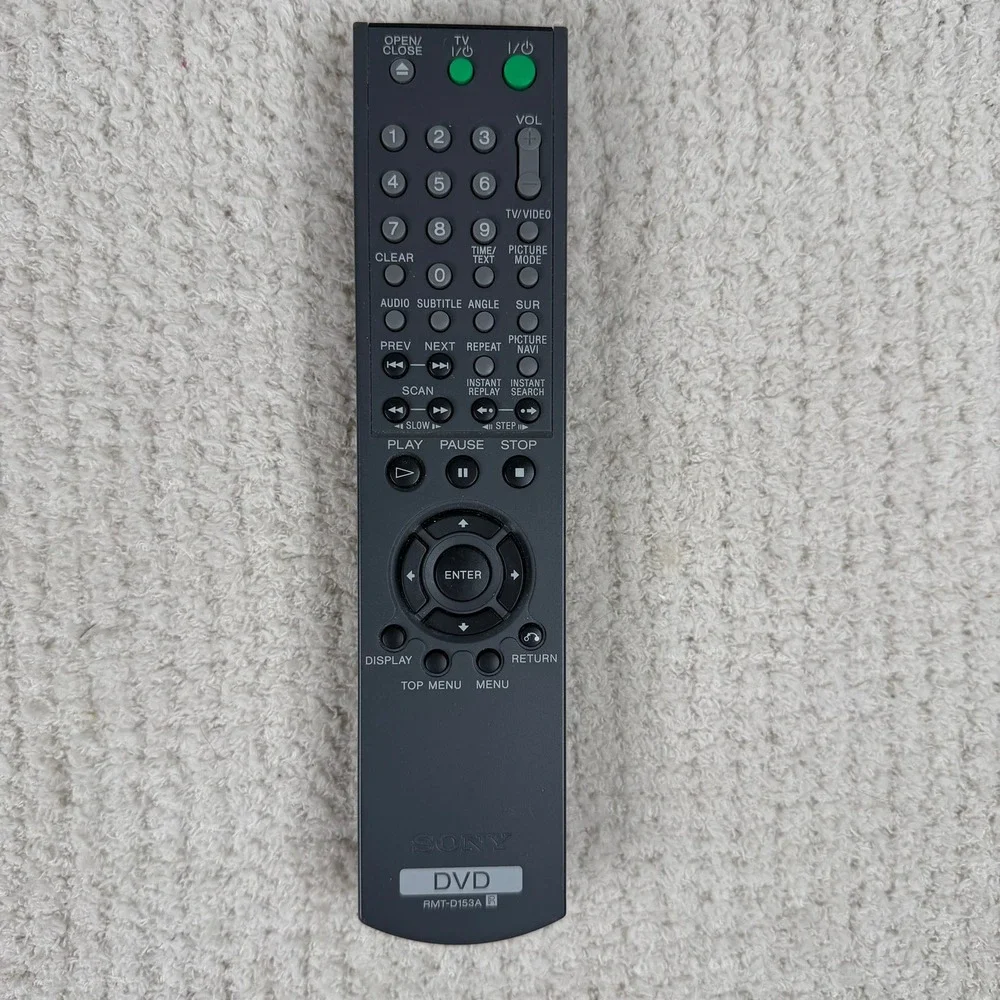 Sony DVD Remote Control RMT-D153A Black Genuine‎ OEM Replacement Controller